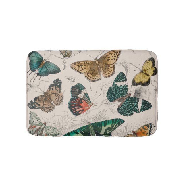 Tapis De Bain Papillons Collection Antique Papillons (Devant)