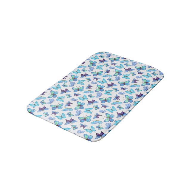 Tapis De Bain Papillons colorés (Angle)