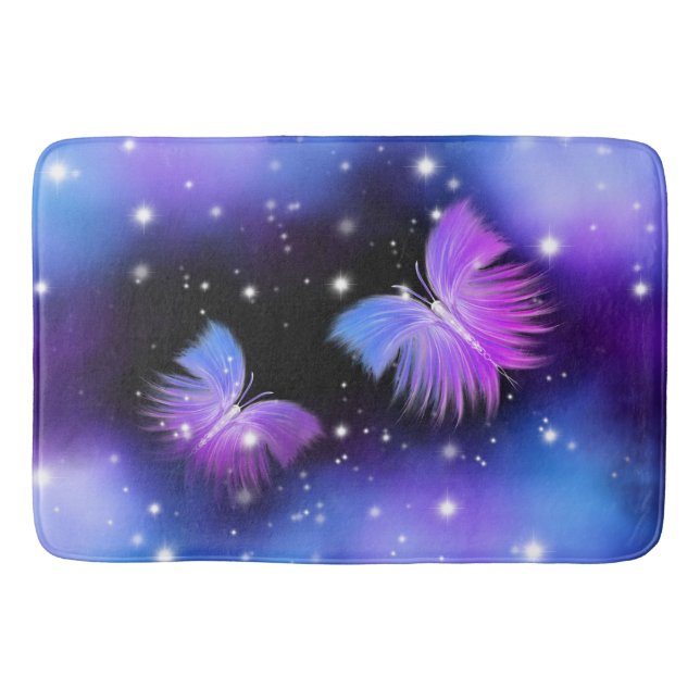Tapis De Bain Papillons de l'Imaginaire spatial Cosmique (Devant)