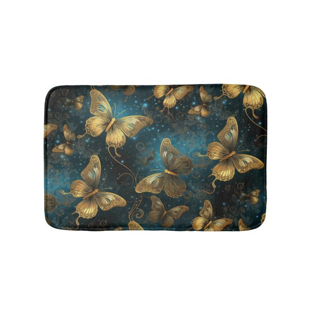 Tapis De Bain Papillons d'or Mat de bain (Devant)