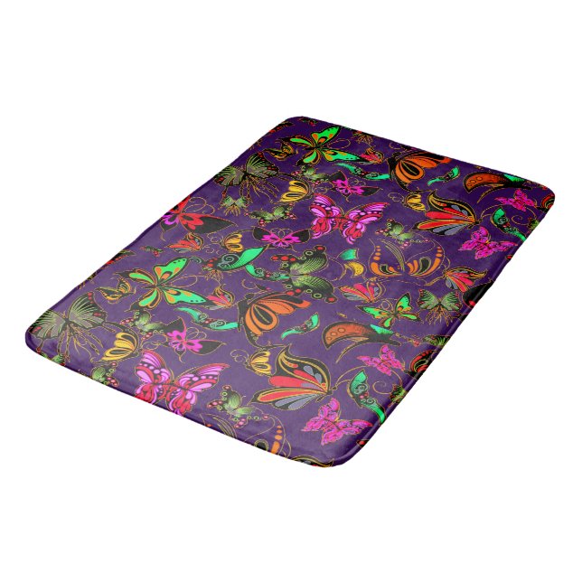 Tapis De Bain Papillons Mat (Angle)