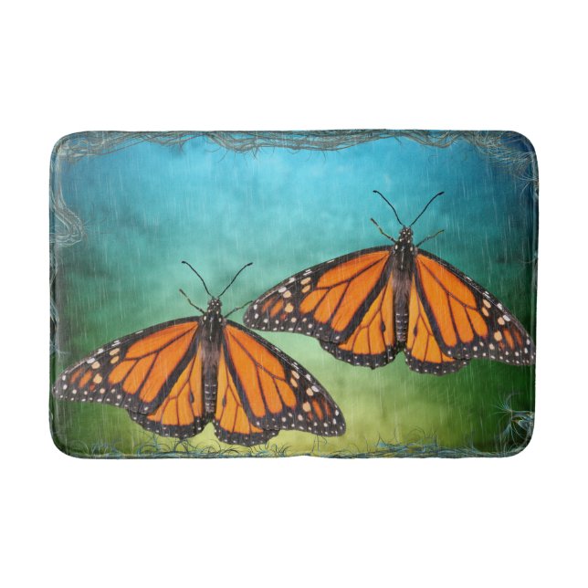 Tapis De Bain Papillons Monarque Mat de bain moyen (Devant)