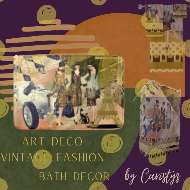 Tapis De Bain Papillons rétro à Paris (Créateur téléchargé)