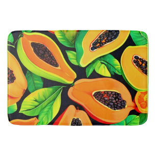 Tapis De Bain Paradis tropical de la papaye