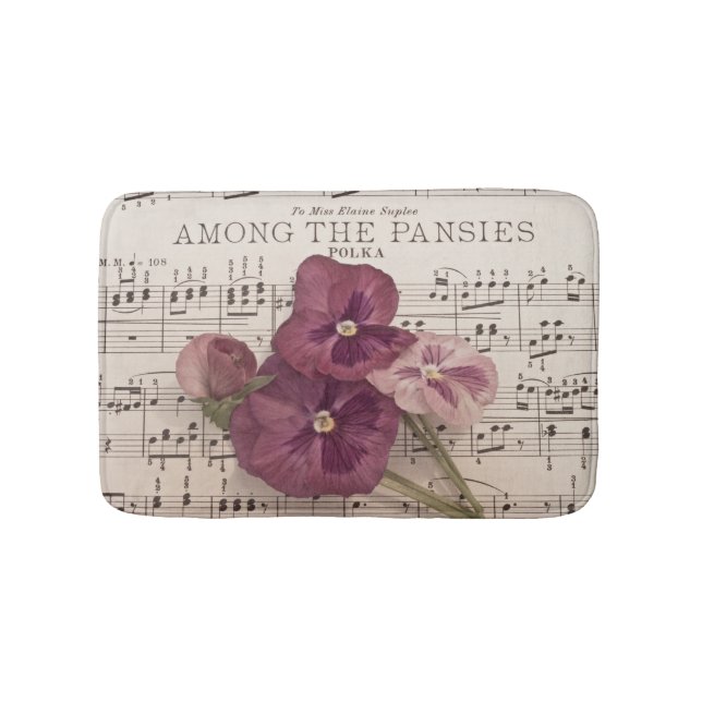 Tapis De Bain Parmi Les Pansies (Devant)