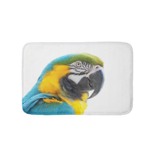 Tapis De Bain Parrot macaw photo d'animal tropical mignon sauvag