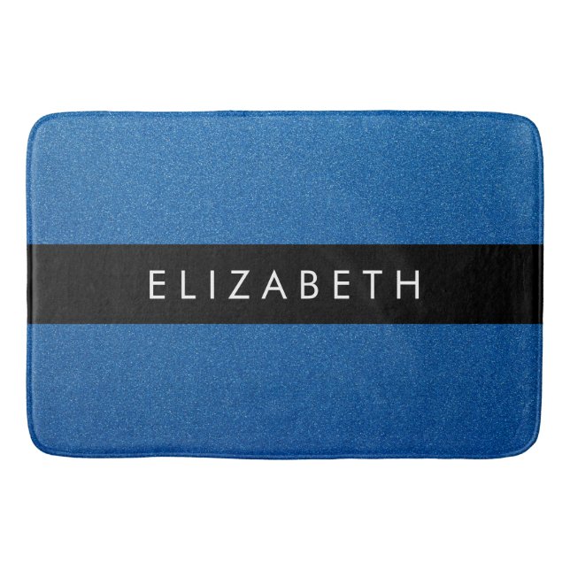 Tapis De Bain Parties scintillant bleue, Arrière - plan Parties  (Devant)