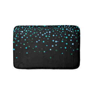 Tapis De Bain Parties scintillant bleue noire personnalisée Conf