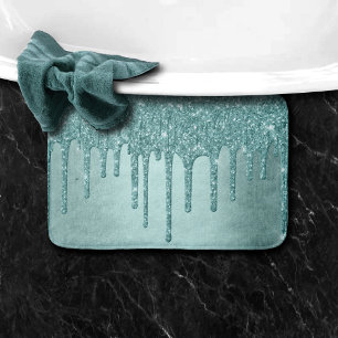 Tapis De Bain Parties scintillant de la pointe de dérive   Aqua 