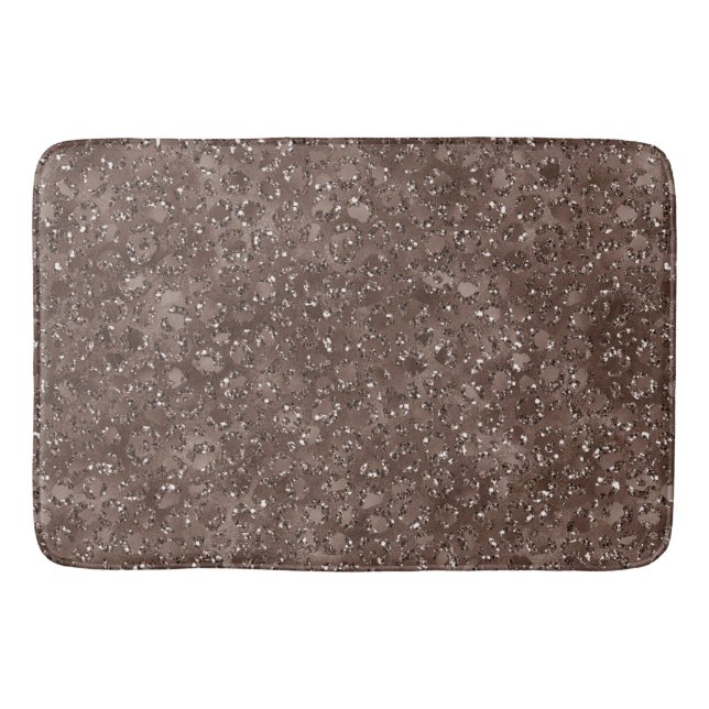Tapis De Bain Parties scintillant Empreinte de léopard Brown au  (Devant)