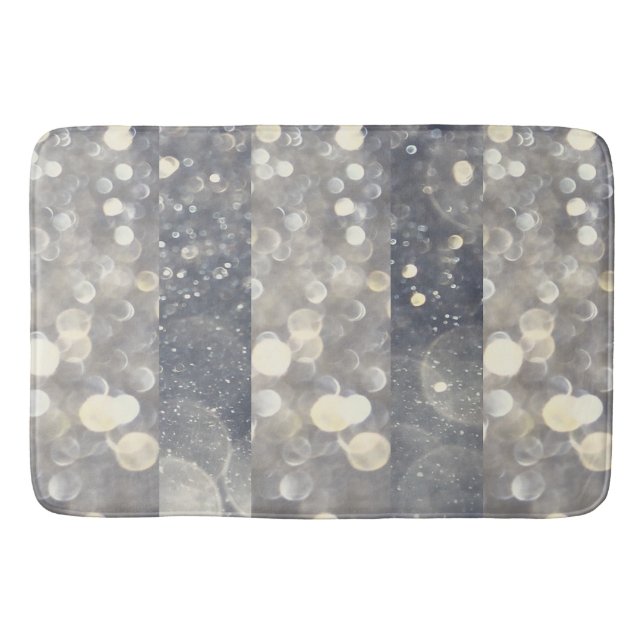 Tapis De Bain Parties scintillant étincelle en argent glam glam  (Devant)