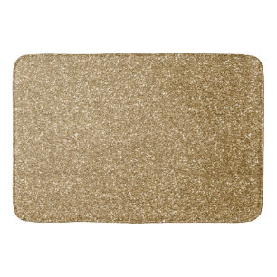 Tapis De Bain Parties scintillant Gold Glam Faux