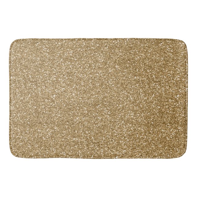 Tapis De Bain Parties scintillant Gold Glam Faux (Devant)