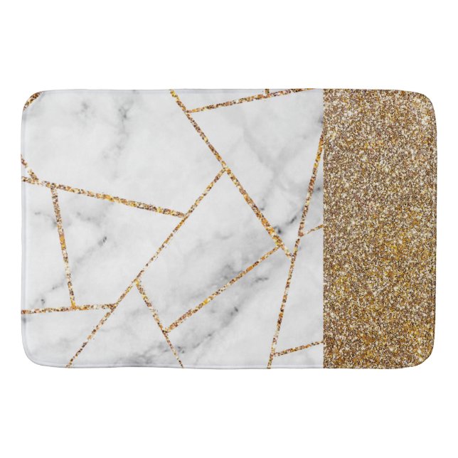 Tapis De Bain Parties scintillant intérieure de luxe en marbre (Devant)