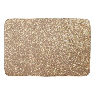 Tapis De Bain Parties scintillant métallique en cuivre Rose