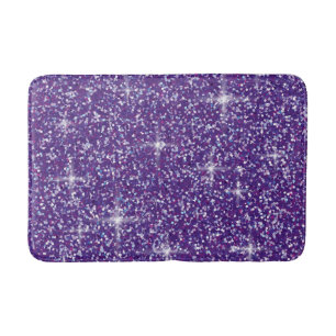 Tapis De Bain parties scintillant pourpre iridescente
