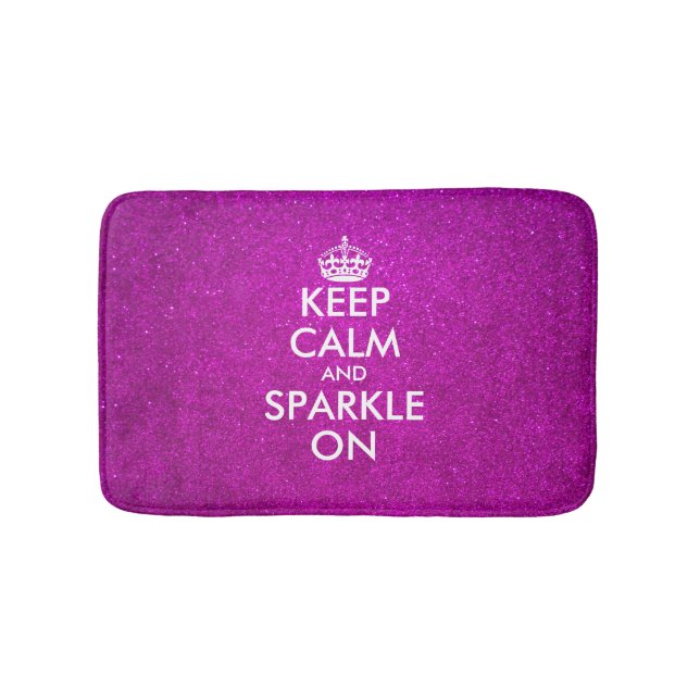 Tapis De Bain Parties scintillant rose garder calme et brillant  (Devant)