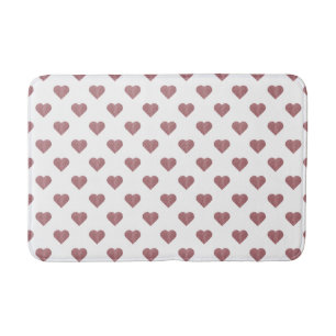 Tapis De Bain Parties scintillant Rose Gold Coeurs Arrière - pla