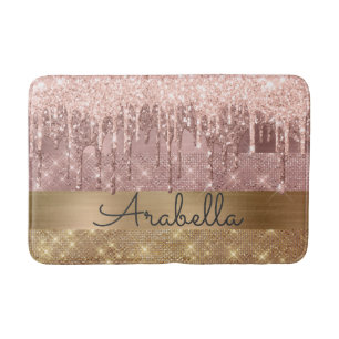 Tapis De Bain Parties scintillant Rose Rose Gold Drivers Nom per