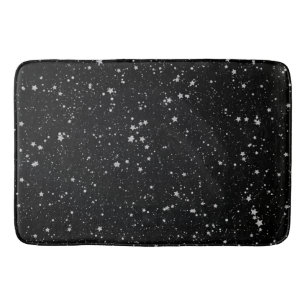 Tapis De Bain Parties scintillant Stars2 - Noir argenté