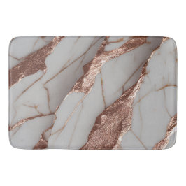 Tapis De Bain Parties scintillant tendance en cuivre marbre
