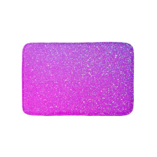Tapis De Bain Parties scintillant violette rose étincelante Omb
