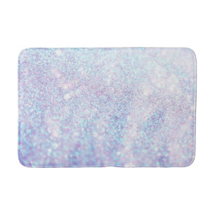 Tapis De Bain Parties scintillantes argentées de texture