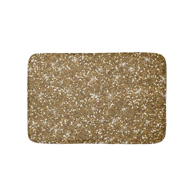 Tapis De Bain Parties scintillantes d'or de Faux (Devant)