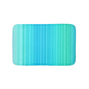 Tapis De Bain Pastel Abstrait Turquoise Bleu Bleu Grandes Têtes