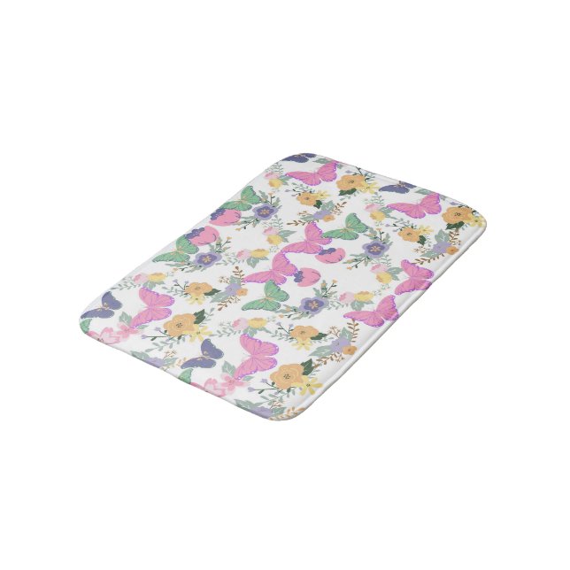 Tapis de bain Pastel Butterflies (Angle)