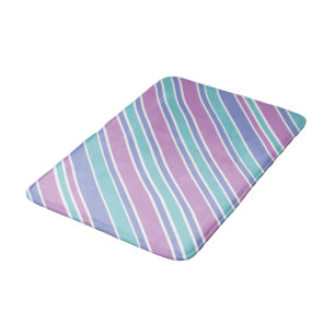 Tapis De Bain Pastel Motif rayé