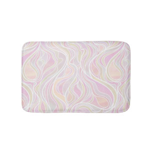 Tapis De Bain Pastel Psychedelic Vitrail Abstrait
