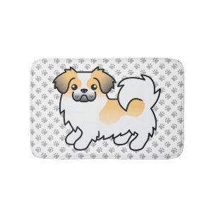 Tapis De Bain Pâtes et chien d'espagne tibétain de taille pâle