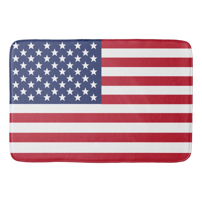 Tapis de bain patriotique de drapeau américain (Devant)