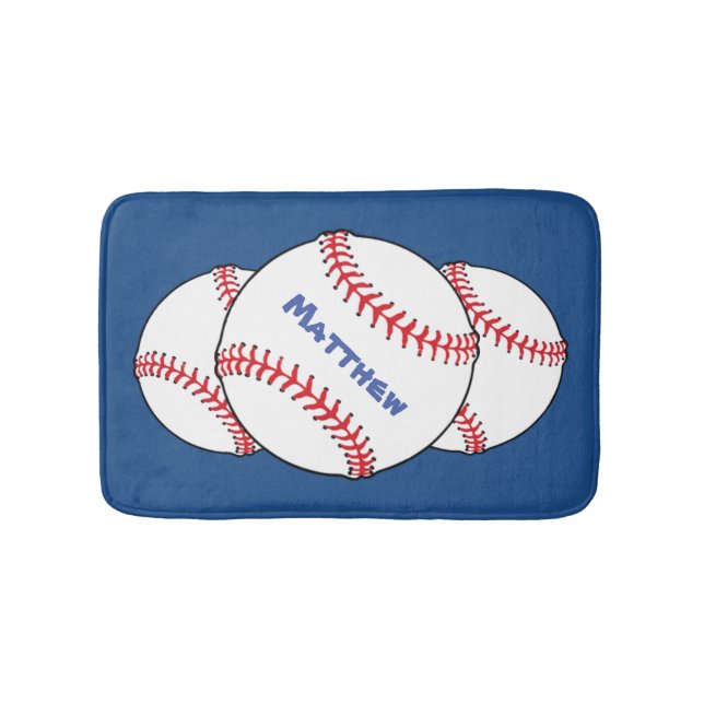 Tapis de bain patriotiques de base-ball (Devant)