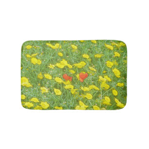 Tapis De Bain Pavot aquarelle