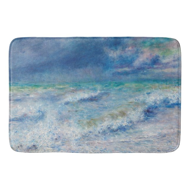 Tapis De Bain Paysage bleu de Renoir Impressionniste Peinture (Devant)