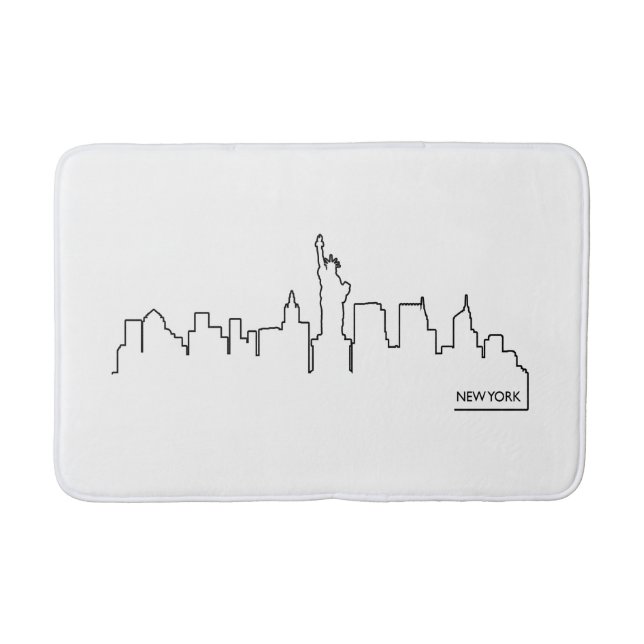 Tapis De Bain Paysage urbain de New York (Devant)