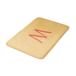 Tapis De Bain Peach Monogram Jaune
