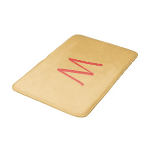 Tapis De Bain Peach Monogram Jaune