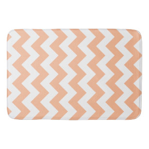 Tapis De Bain Peachy Orange Chevron moderne