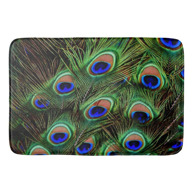 Tapis De Bain Peacock Peacocks Plumes bain natte (Devant)