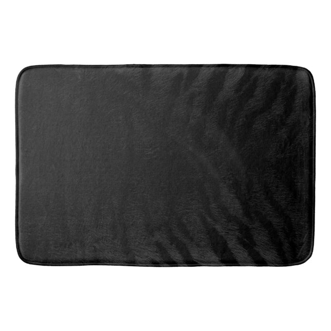 Tapis De Bain Peau de tigre noire Imprimer Nouveau (Devant)