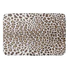 Tapis De Bain Peau léopard blanche