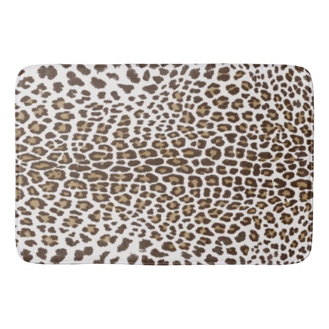 Tapis De Bain Peau léopard blanche (Devant)