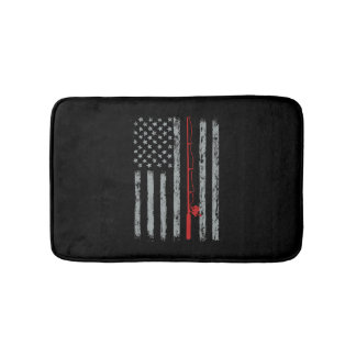 Tapis De Bain Pêche au drapeau américain