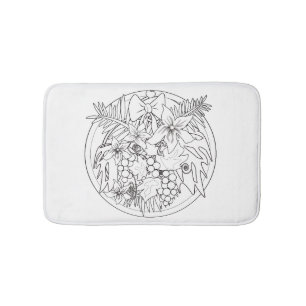 Tapis De Bain Peins-toi un motif tropical