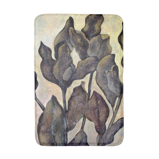 Tapis de bain peint par brun de feuille (Devant (Vertical))