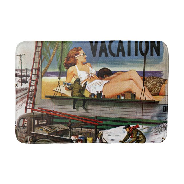 Tapis De Bain Peintres en tableau en hiver par Stevan Dohanos (Devant)