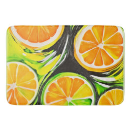 Tapis De Bain Peinture d'agrumes dynamique
